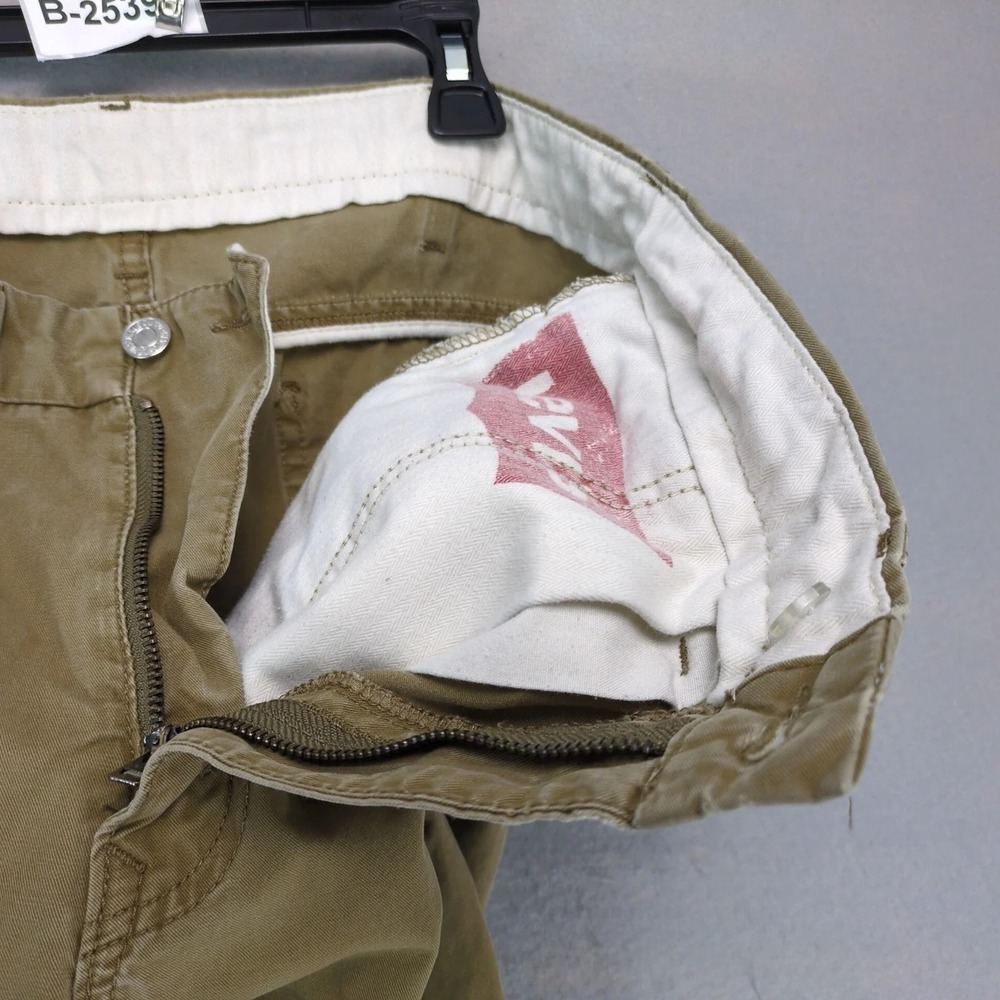 Levi's 505 Tan Trouser Pants Mens 34x32 Side Zip Pocket Utility Streetwear 2010s - Picture 6 of 8